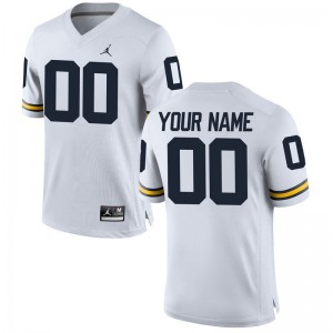 Wolverines Limited For Men Customized Jersey - Brand Jordan White