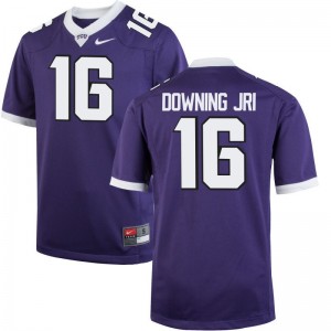 Michael Downing Jr. Texas Christian University Jerseys Game Mens - Purple