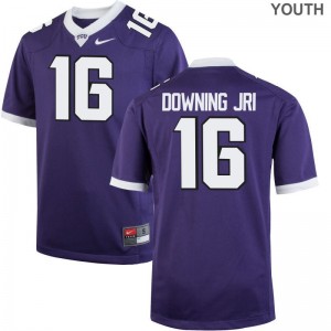 Michael Downing Jr. TCU Jerseys Limited Kids - Purple