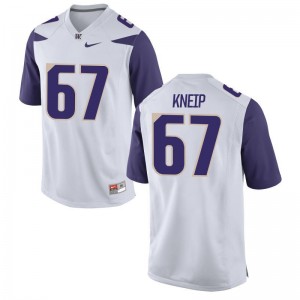 Washington Huskies Official Michael Kneip Limited Jerseys White For Men