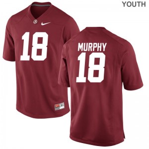 Alabama Crimson Tide Montana Murphy For Kids Game Red Embroidery Jersey