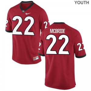 Nate McBride Georgia Bulldogs Youth Jersey Red Game Jersey