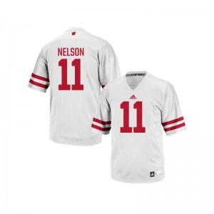 Authentic Mens Wisconsin Badgers Jerseys Nick Nelson - White