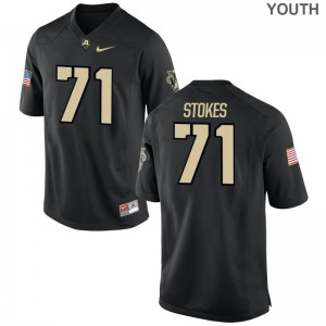 Nick Stokes Youth(Kids) USMA Jerseys Black Limited Stitch Jerseys