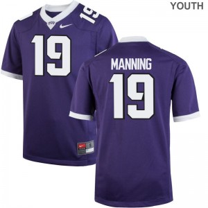 Omar Manning Jersey Texas Christian University Purple Limited For Kids Jersey
