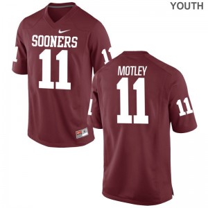 Game Parnell Motley Jersey Sooners Youth(Kids) - Crimson