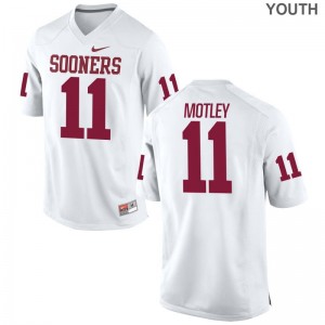 Parnell Motley Youth(Kids) Jersey OU Sooners White Game
