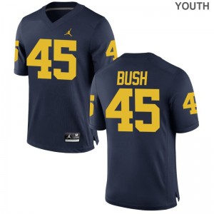 University of Michigan Peter Bush Jersey Player Youth(Kids) Limited Jordan Navy Jersey