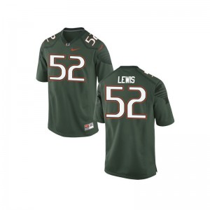University of Miami For Men Green Game Ray Lewis Jersey