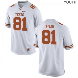 Longhorns Limited Youth Reese Leitao Jerseys - White