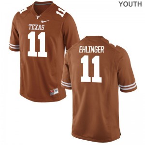 Texas Longhorns Sam Ehlinger For Kids Game Embroidery Jerseys Orange