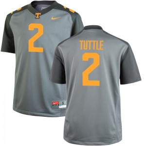 Limited Gray Shy Tuttle Jerseys Mens Tennessee Vols