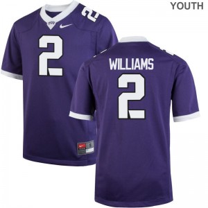 Taj Williams TCU Game Youth Jersey - Purple