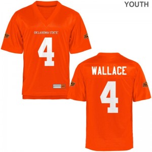 Orange Tracin Wallace Jersey OK State Youth(Kids) Game
