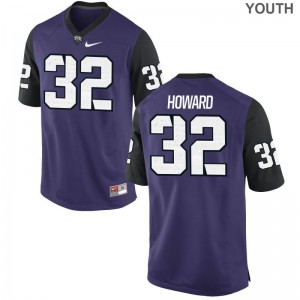 Travin Howard Youth(Kids) Jerseys TCU Game - Purple Black