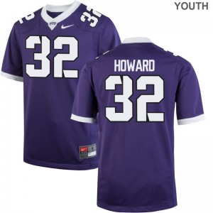 Texas Christian Travin Howard Jersey For Kids Purple Game
