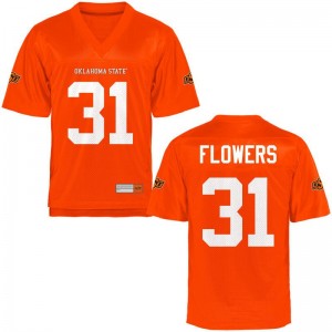Oklahoma State Tre Flowers Jersey For Men Orange Game