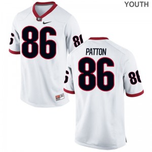 Youth Wix Patton Jerseys UGA White Limited
