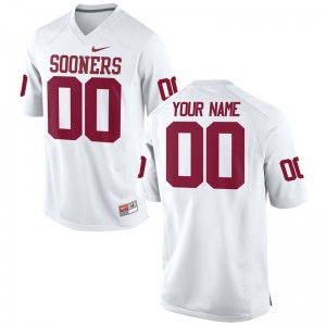 Sooners White Youth(Kids) Limited Customized Jersey