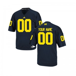 For Kids University of Michigan Custom Jerseys Navy Limited Football Custom Jerseys