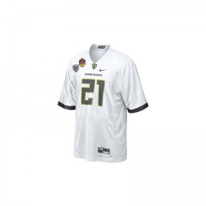 Youth(Kids) Blank Jersey Oregon 21 LaMichael James White Limited